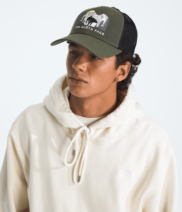 Embroidered-Mudder-Trucker-Hat-TNF-New-Taupe-GreenBear-Graphic-MODELBACK.png